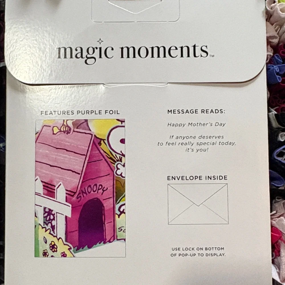 🆕American Greetings-Magic Moments ‘Peanuts’ Mother’s Day Pop Up Card